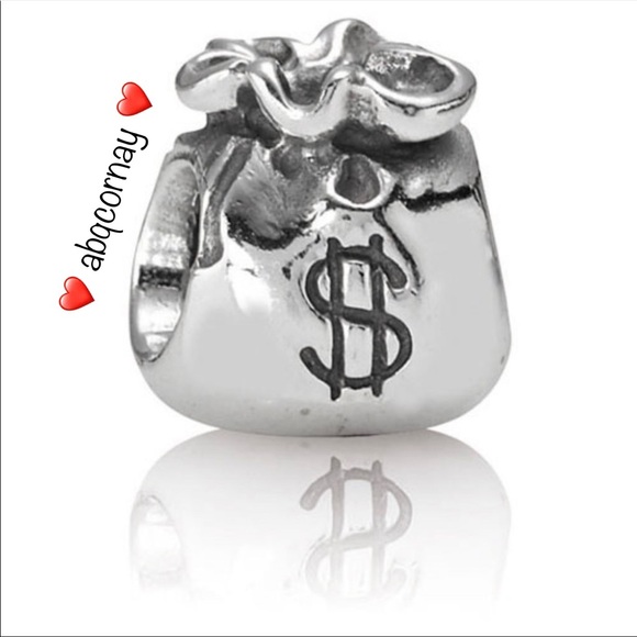 EUC Pandora 790332 Sterling Silver Money Bag Bead/Charm - Retired! - Picture 1 of 6
